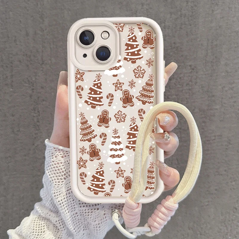 Funda con cordón de cuerda de estilo navideño de dibujos animados Ins para Xiaomi Redmi 15C 15 14C 13C 12C A5 Note 12 13 14 Pro Plus 5G 4G 10 11 10S 11S - imagen 5