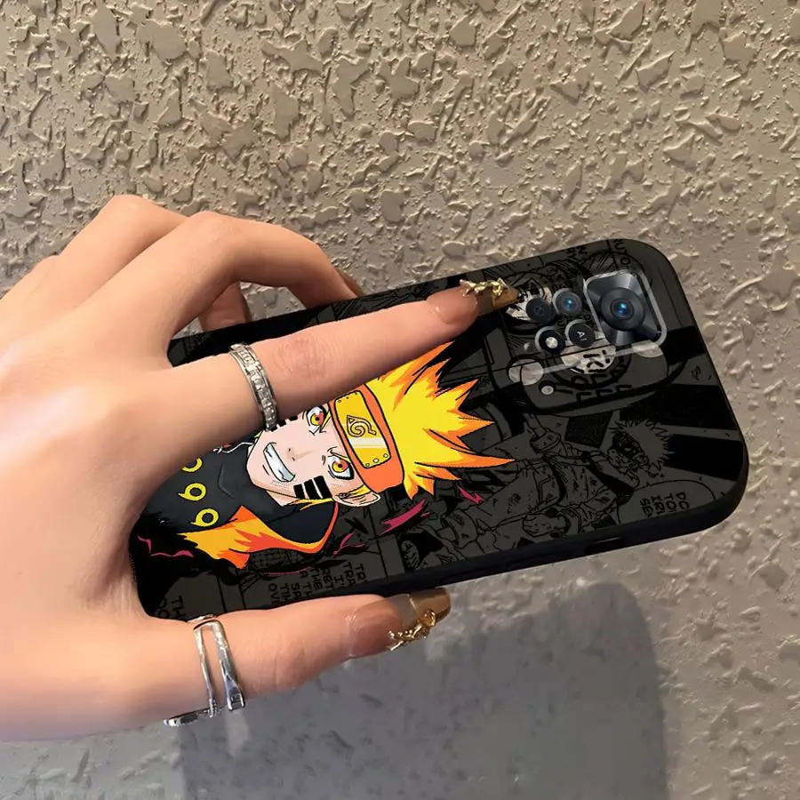 Funda para Xiaomi Redmi Note 11s 12s 7 8 13 14 Pro Plus 9 10 11 12 Pro 9S 10S Funda de teléfono suave negra personajes de dibujos animados y anime - imagen 4