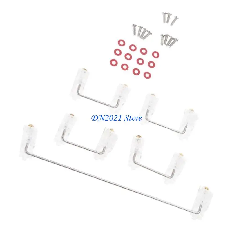 Estabilizador V2 atornillable PCB chapado en oro Negro transparente F3KE para teclado mecánico