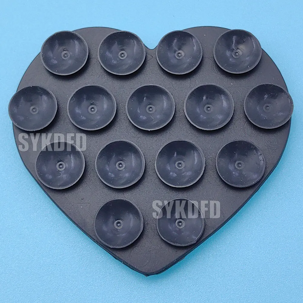 Soporte de ventosa en forma de corazón, ventosa de silicona de fuerte adsorción, almohadilla fija para teléfono móvil, soporte de ventosa lavable manos libres, 1 Uds. - imagen 5