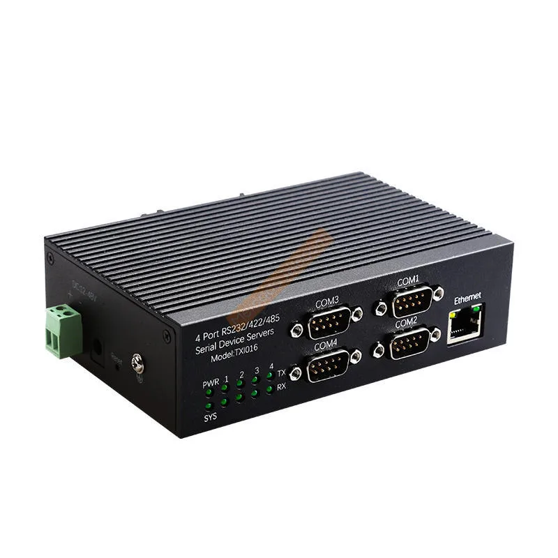 Convertidor de dispositivo serie a Ethernet, carril Din Industrial de 4 puertos, equipo de transmisión de puerto serie RS232/RS485/RS422 - imagen 2