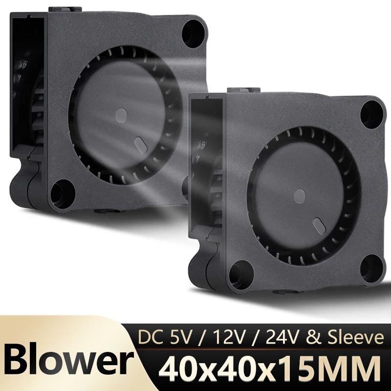 2 uds Gdstime 40mm 24V 12V 5V DC sin escobillas 40x40x15mm ventilador Turbo de refrigeración Radial para DIY humidificador extrusor de impresora 3D 4015