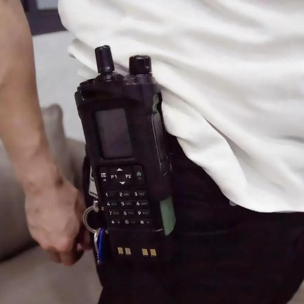 Clip trasero para Baofeng para DM32/UV32, Clip para cinturón de Radio bidireccional, funda de transporte para UV32/DM32, accesorios de Radioaficionado bidireccional I2J2 - imagen 2