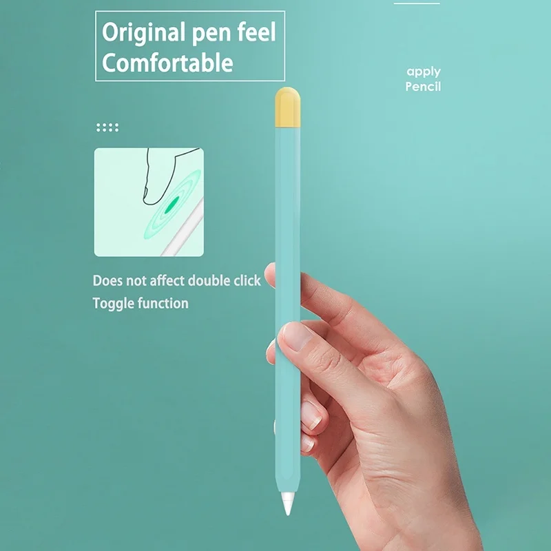TBTIC para Apple Pencil 1 2 funda protectora de silicona suave para Apple Pencil 1a generación 2a punta de bolígrafo cubierta lápiz - imagen 5