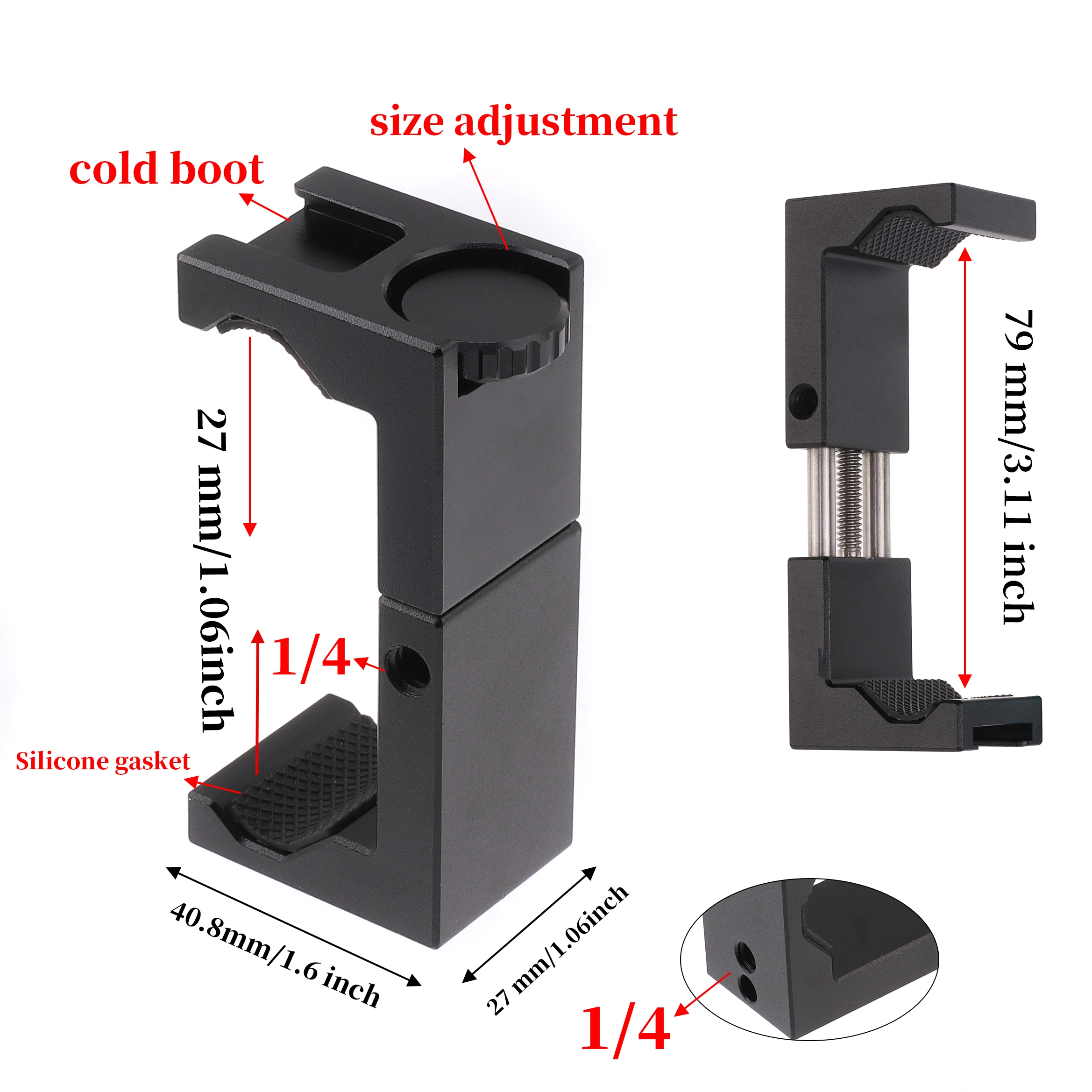 FOTGA aleación de aluminio ajustable teléfono Clip abrazadera soporte fotografía Accesorios - imagen 4