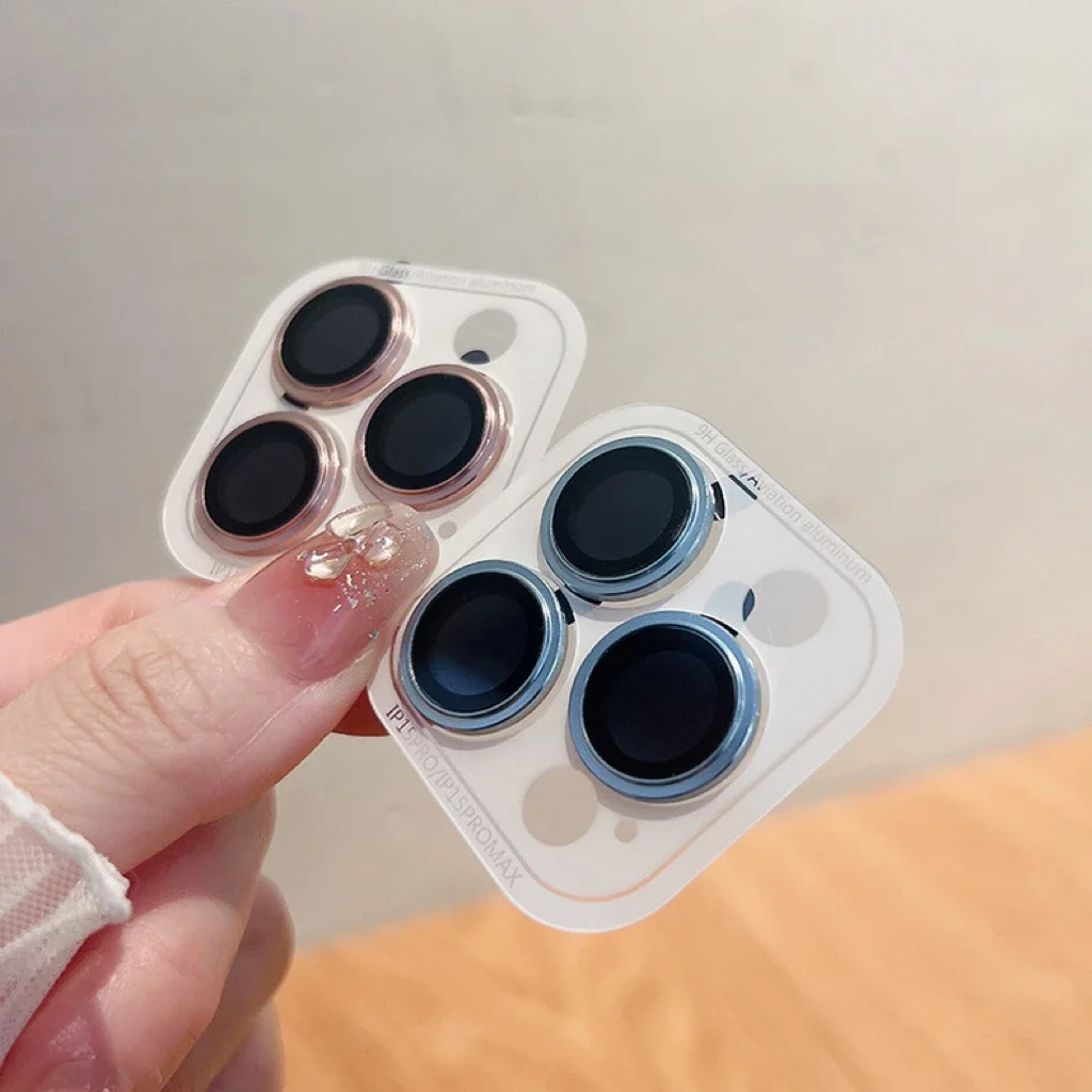 Protector de cámara de vidrio templado para IPhone 17 Pro Max 15 14 Plus 13 Mini HD, película de lente trasera para 16 Promax, 2-3 Uds. - imagen 2