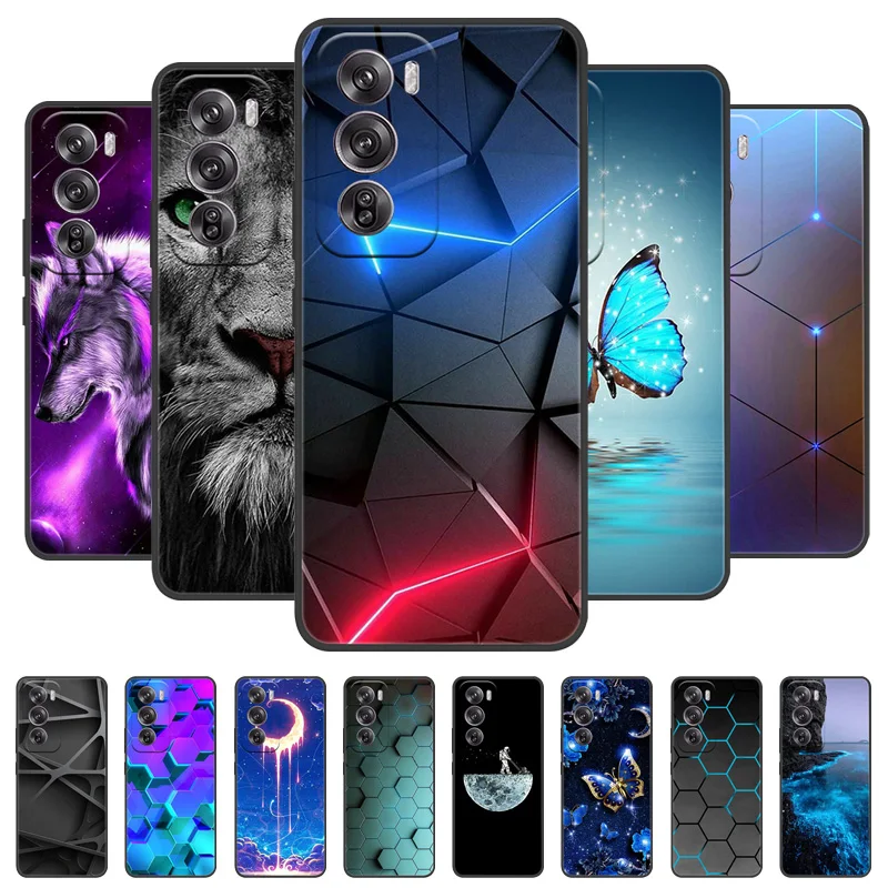Funda trasera de silicona para OPPO, carcasa suave de parachoques, para Reno 12 Pro, 12 Pro, 2024
