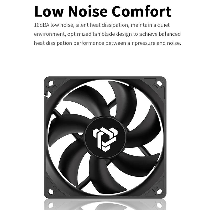 TEUCER-ventilador de 92MM, 12V, 3 pines, 1300PRM, ventilador de refrigeración de bajo ruido, 9cm de alto volumen de aire, rodamiento hidráulico, enfriador de aire, ventilador con cubierta de ordenador - imagen 2