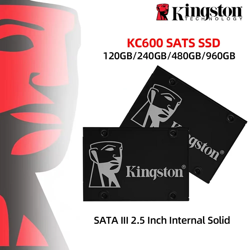 Kingston KC600 SSD 1TB 256GB 512GB 2TB SATA 3 Unidad interna de estado sólido de 2,5 pulgadas HDD Disco duro HD SSD 1024GB PC portátil de escritorio - imagen 2