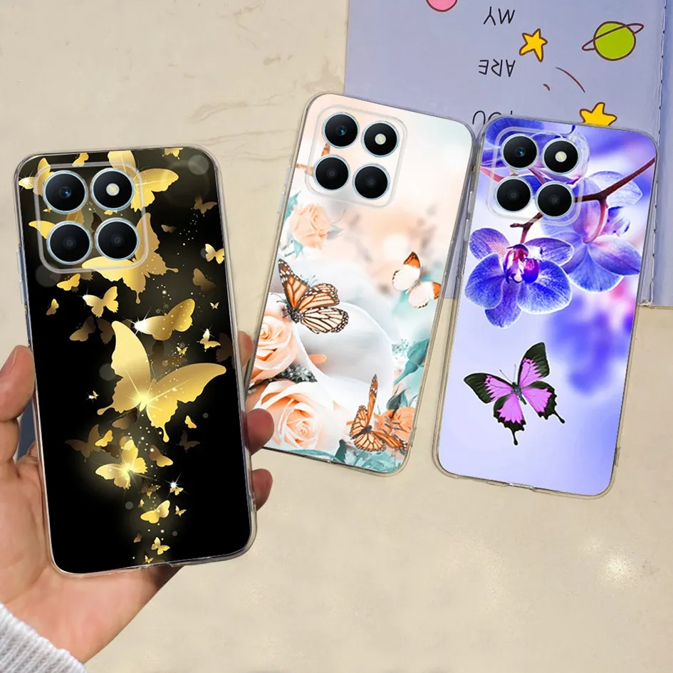 Para Honor X6a funda de 6,56 pulgadas de silicona suave funda trasera transparente de dibujos animados para HonorX6a 2023 X 6A WDY-LX1 Fundas de teléfono - imagen 3