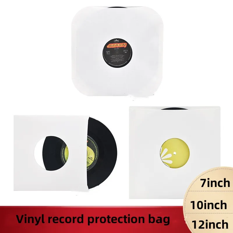 Bolsas de papel de 7/10/12 pulgadas, sobres a prueba de polvo, cubiertas de discos de DVD Blu-ray, Fundas protectoras, estuche de almacenamiento, paquetes de 20 piezas