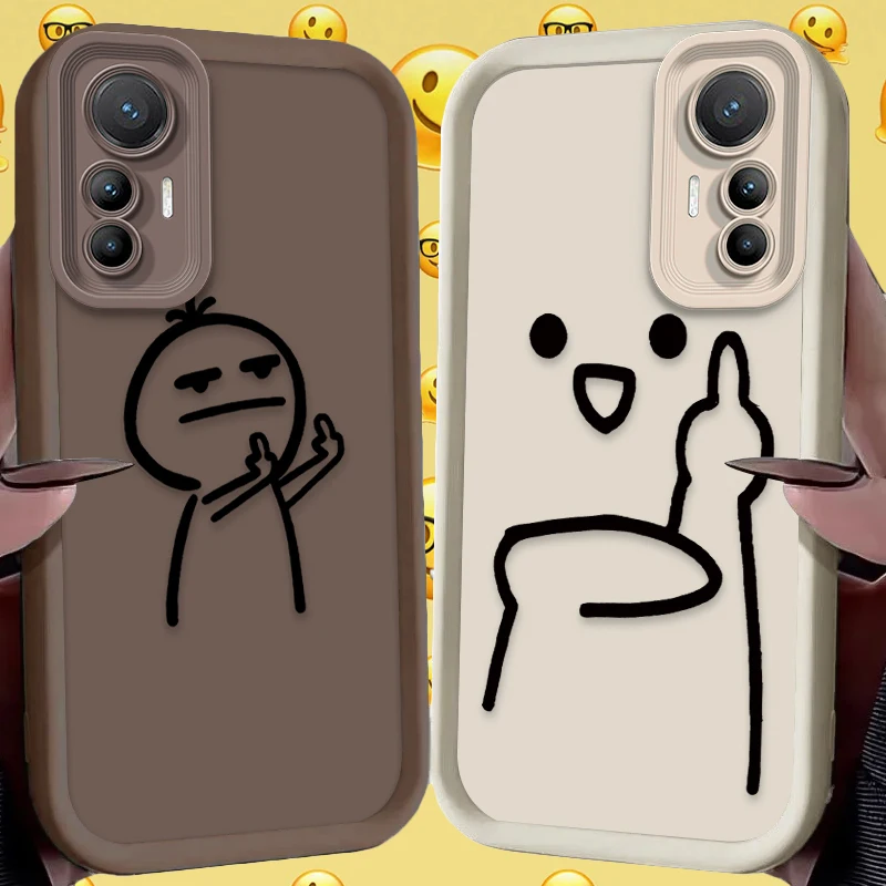 Funda divertida de dibujos animados para Xiaomi Poco X7 X6 X5 X3 NFC F7 F6 F5 F3 M7 M6 Pro 4G 5G Mi 12 11 Lite NE 5G 13T 12T 11T 14T Pro