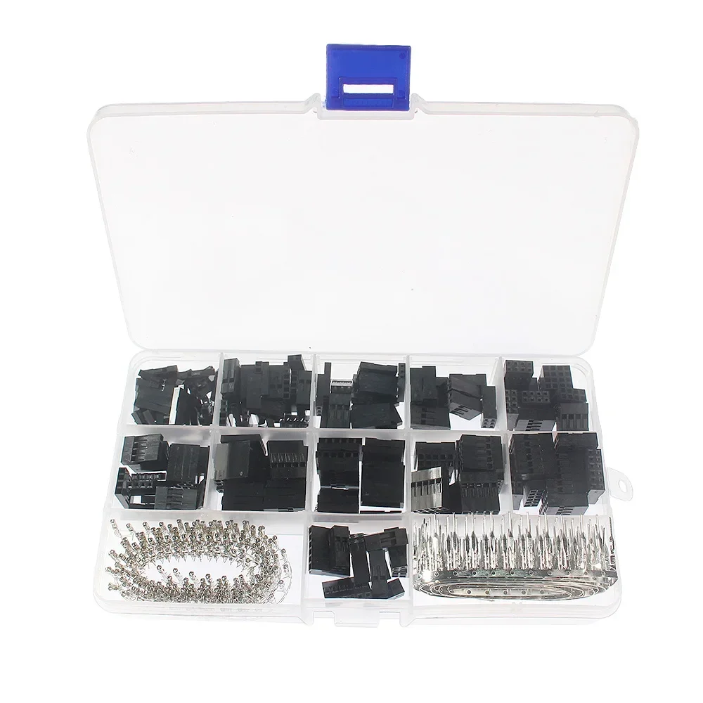 Kit surtido de conectores Dupont de 620 piezas, Kit de conectores de cabezal de puente Dupont de 2,54mm con terminales macho/hembra para bricolaje electrónico - imagen 5