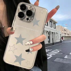 Funda Transparente para iPhone 16/15/14 – Estrellas Coreanas