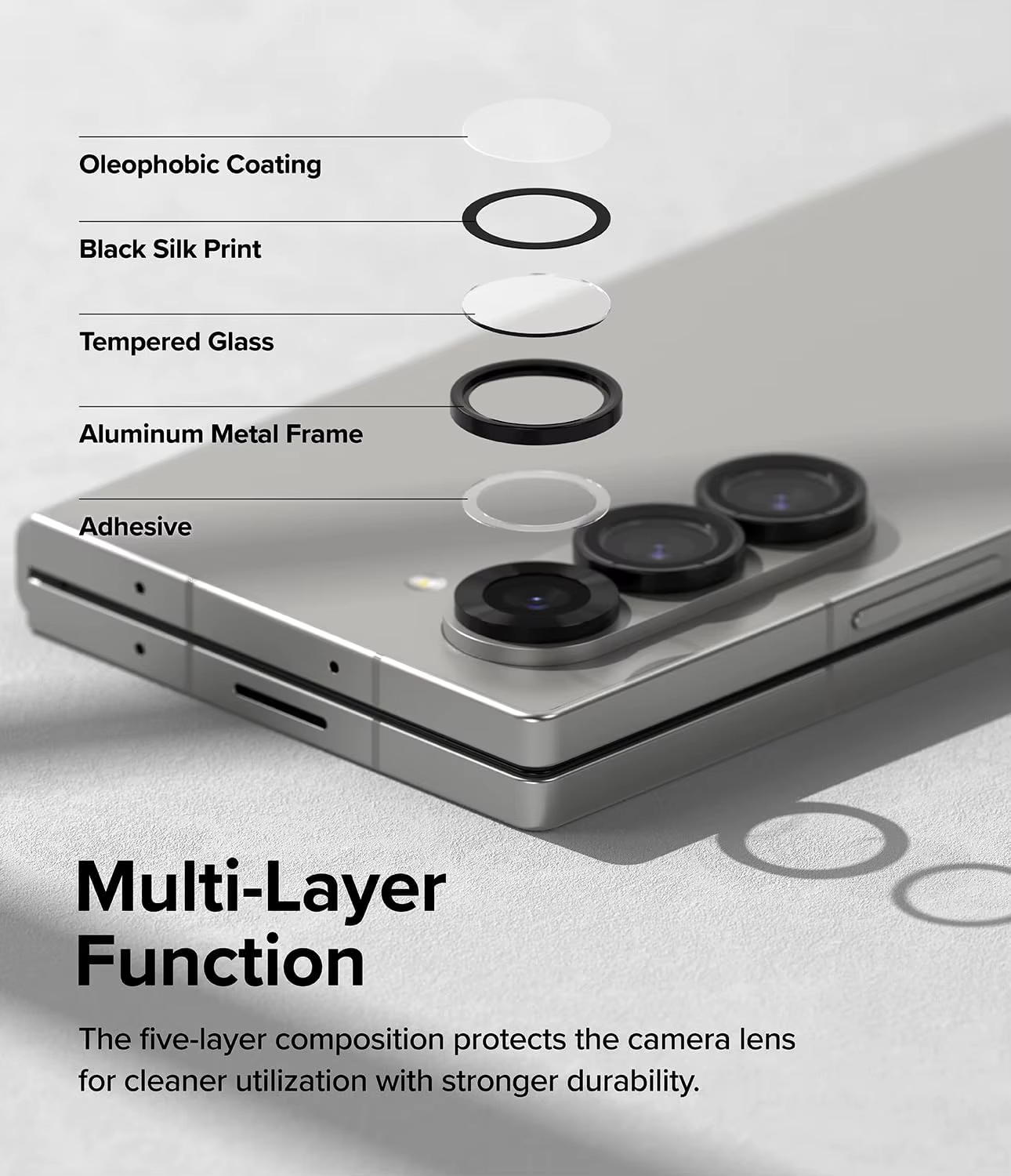 Samsung Galaxy Z Fold 6/5/4 Protector Cámara Vidrio Templado Metal - imagen 4