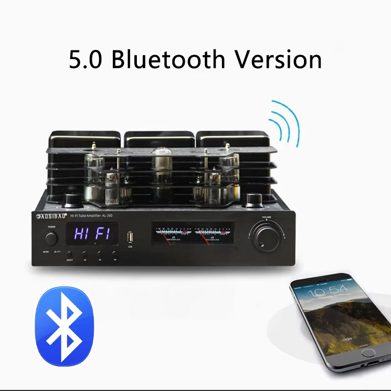 AMPLIFICADOR DE 7 tubos de 400W, amplificador Bluetooth 5,0, amplificadores SNR de 80dB, amplificadores HiFi USB sin pérdidas, entrada óptica Coaxial para estudio de cine en casa - imagen 3