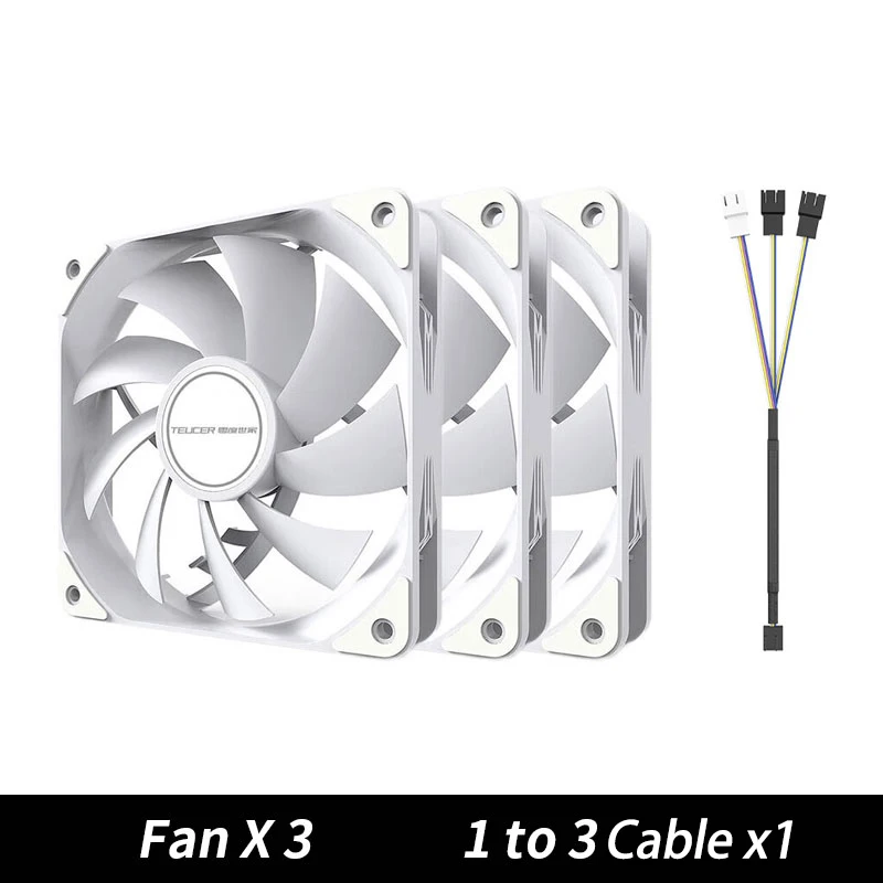 3PCS Fan White