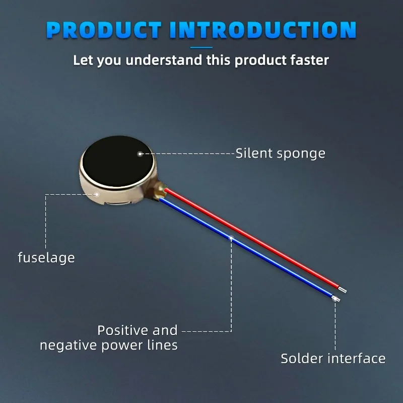 30 Uds 10x2,7mm Mini Motor de vibración DC 3V 11000rpm moneda plana tipo botón Micro DC Motor vibratorio para teléfono móvil buscapersonas tableta - imagen 5