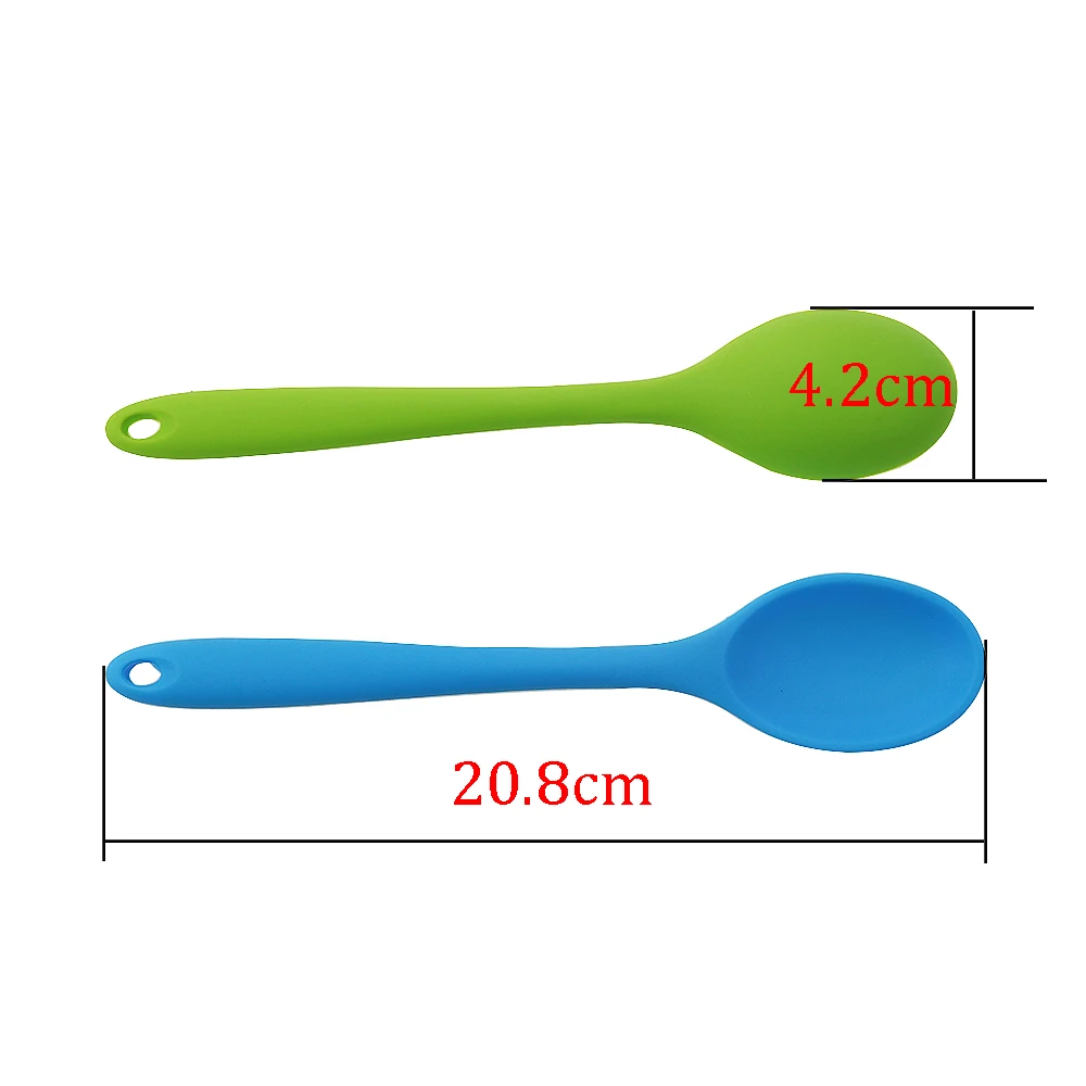 Cuillère à remuer en gel de pton intégrée, Cuillère de cuisine, Ustensiles de cuisine, Soupe, Cuillère Scald Verde, 20.8cm - imagen 2