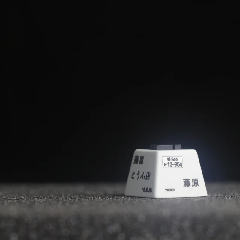 Teclado mecánico con diseño personalizado, teclas de resina inicial D, dibujos animados, blanco, AE86 - imagen 4