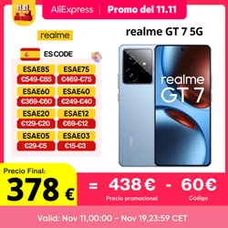 realme GT 7 5G – Móvil Dimensity 9400e, Batería 7000 mAh