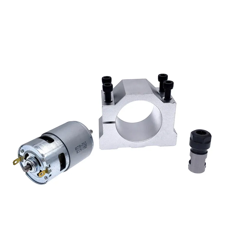 1 traje de Motor CC 775 12V/24V 15000R PWM controlador CC ER11 portabrocas de 5mm/mandril de resorte soporte de motor de husillo de 3.175mm 45mm RS775 - imagen 3