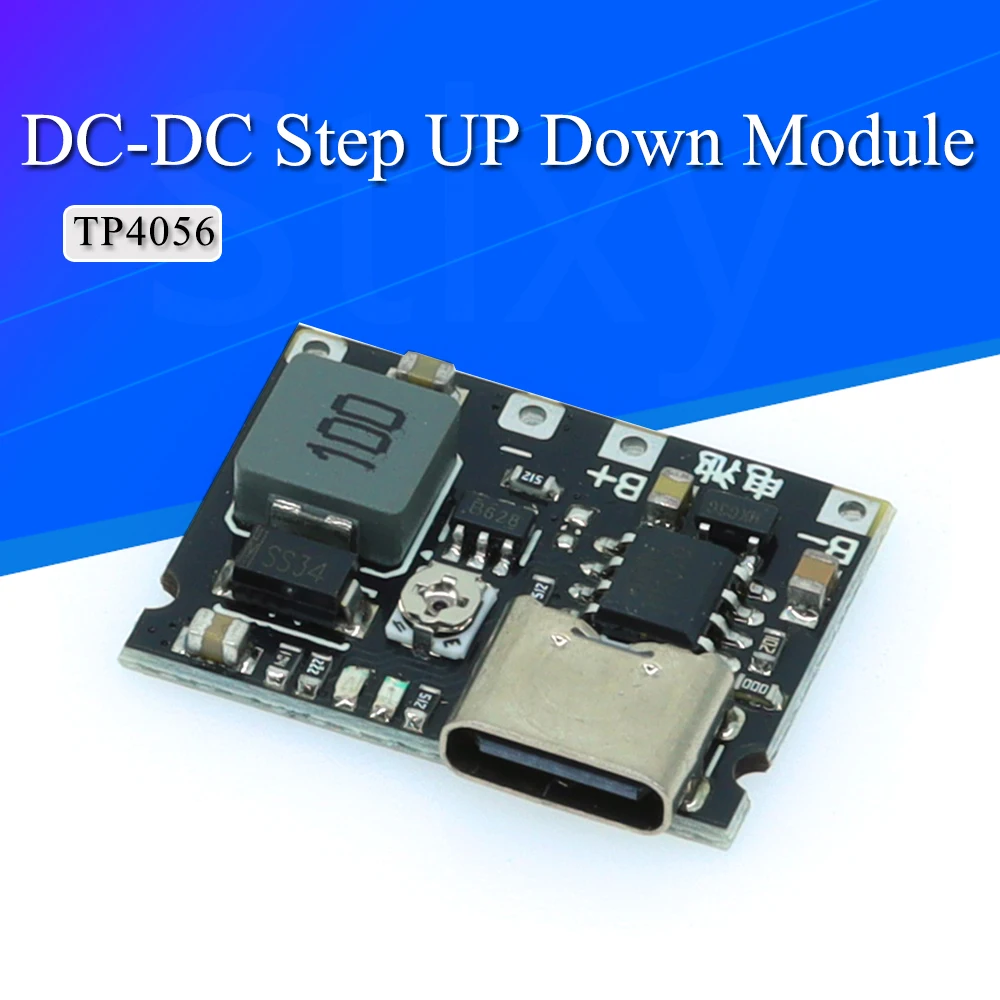Placa de cargador de batería de iones de litio 3,7 tipo C, USB 4,2 V, 18650 V, 1A, 5W, módulo de refuerzo de aumento de DC-DC, piezas de Kit de bricolaje, TP4056