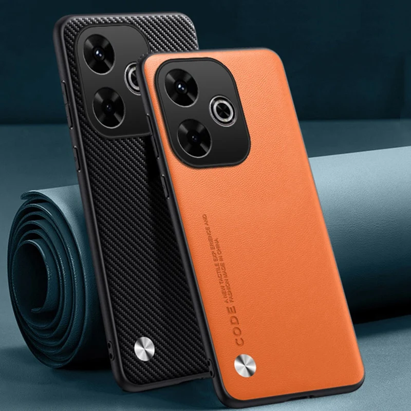 Funda de cuero PU de lujo para Xiaomi Redmi 13, 4G, 13C, 5G, Redmi13, C, funda trasera, protección de silicona mate, funda de teléfono para Poco M6 4G - imagen 2