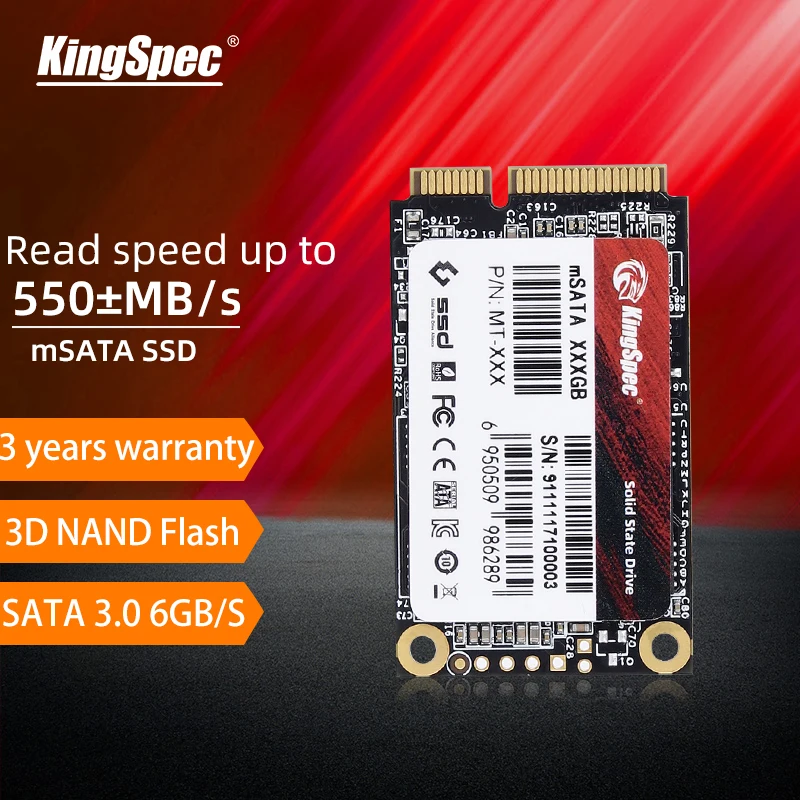 KingSpec SSD mSATA 128gb 256gb 500gb 512gb 64gb unidad de estado sólido SATAIII 6 GB/s 1TB 2TB Ssd Mini disco duro SATA3 para Dell Lenovo - imagen 2