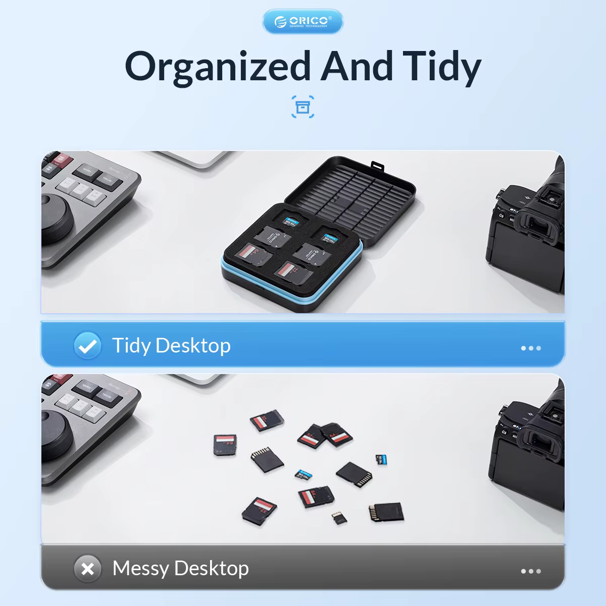 Estuche ORICO 16 Ranuras para Tarjetas SD/Micro SD/CF – Protección Antichoque - imagen 5