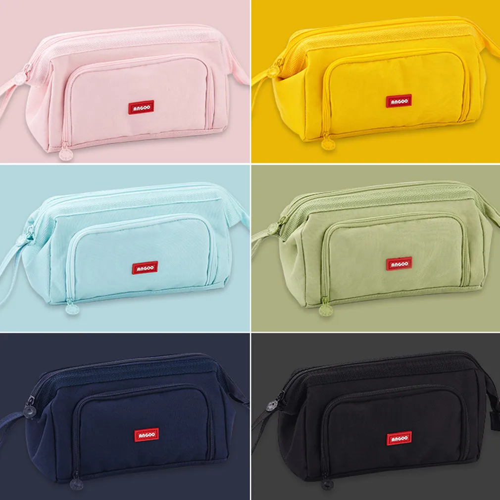 Bolsas de lápices multifuncionales de gran capacidad, caja de bolígrafos para estudiantes y niños, almacenamiento de papelería escolar, venta al por mayor - imagen 2