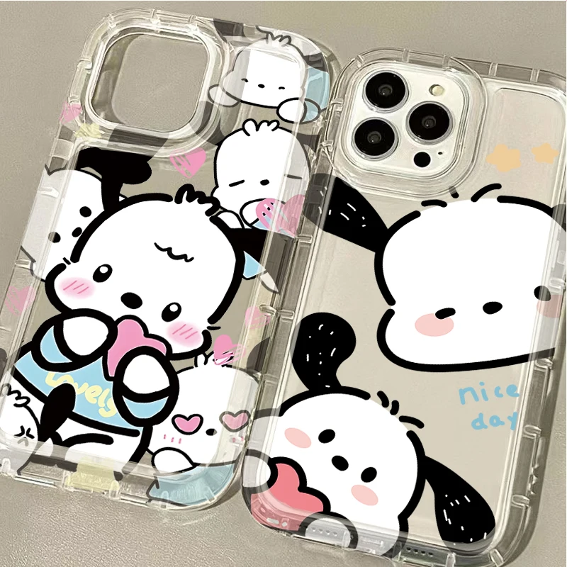 Funda de Anime Sanrio Pochacco para Samsung Galaxy A15 A55 A05 A05S A14 A24 A13 A23 A73 A12 A22 A32 A52 A52S A72 A31 A51 A71 TPU Capa