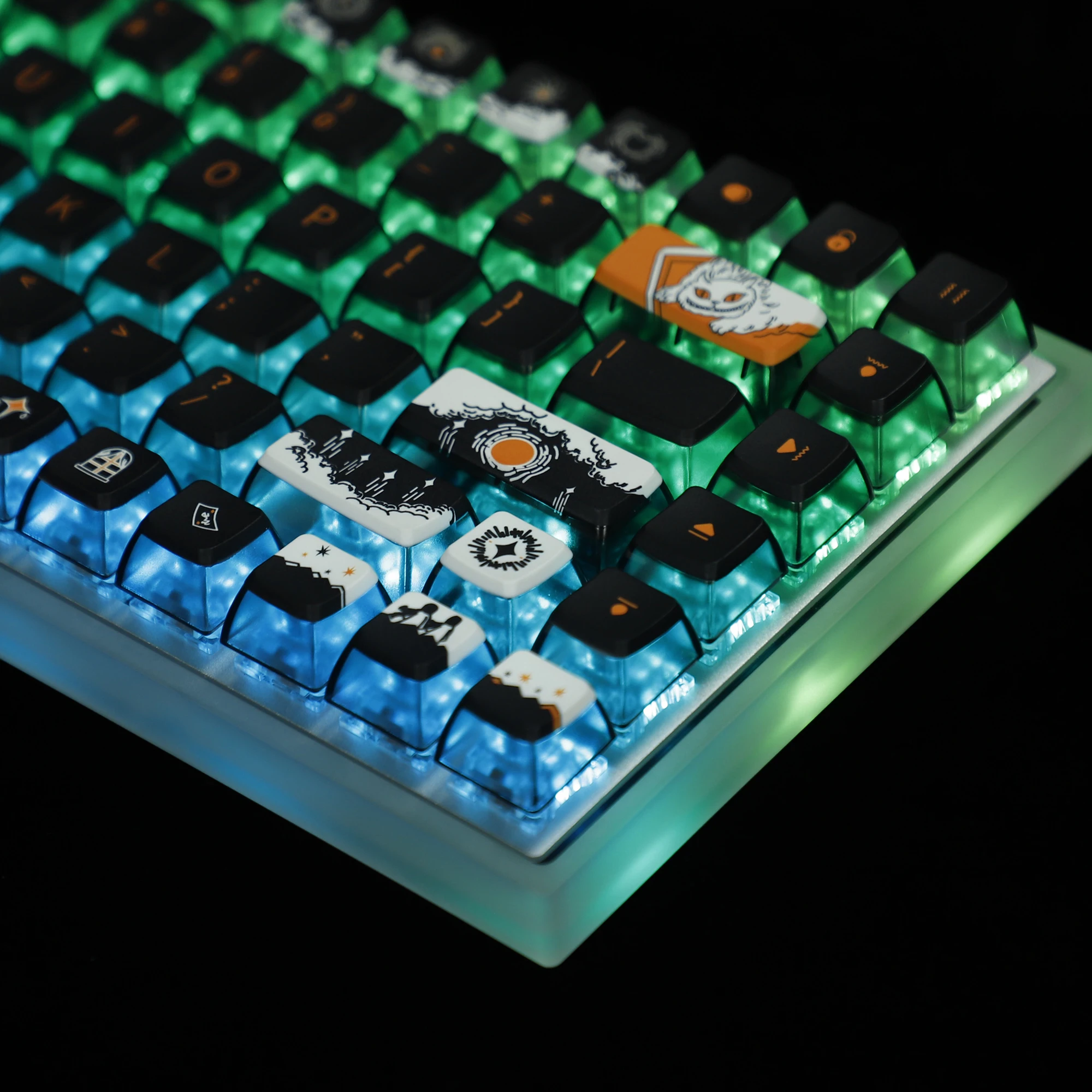 YMDK-Teclas de cuento de hadas oscuro, accesorio para teclado mecánico MX, 116, 96, 87, 84, 68, 104 teclas - imagen 2