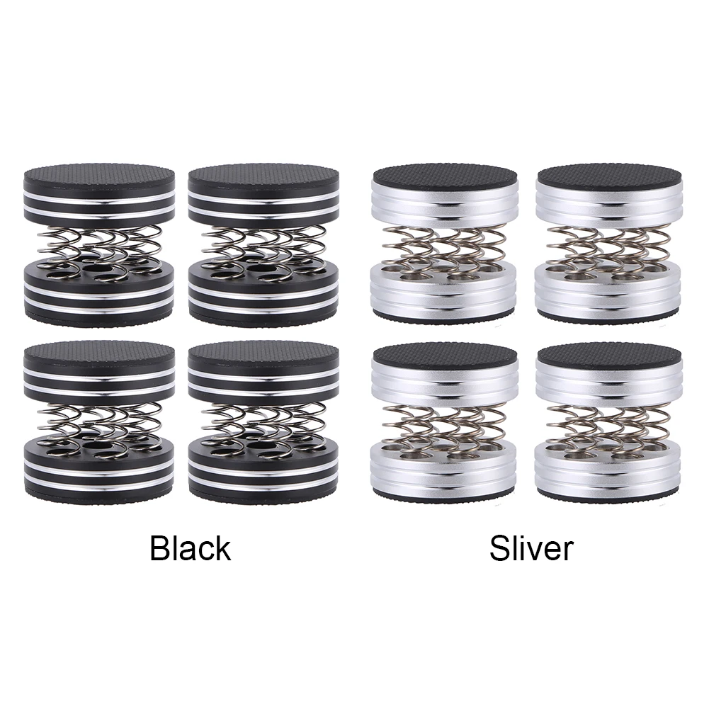 4 Uds. Picos de choque de aleación de aluminio almohadilla de amortiguación de resorte soporte de altavoz HIFI pies punta para amplificador/altavoz/tocadiscos/reproductor HiFi - imagen 2