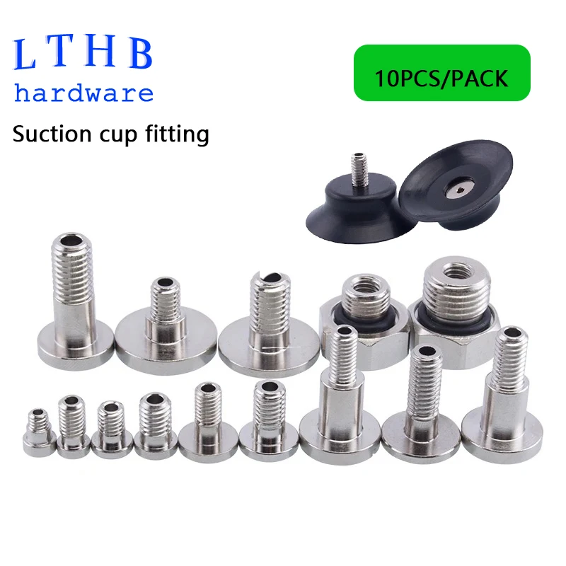 10PCS Manipulator Vacuum Suction Cup Fittings Conversion Head Hardware Adapter M4 M5 Thread Pneumatic Accessories Sucker Base