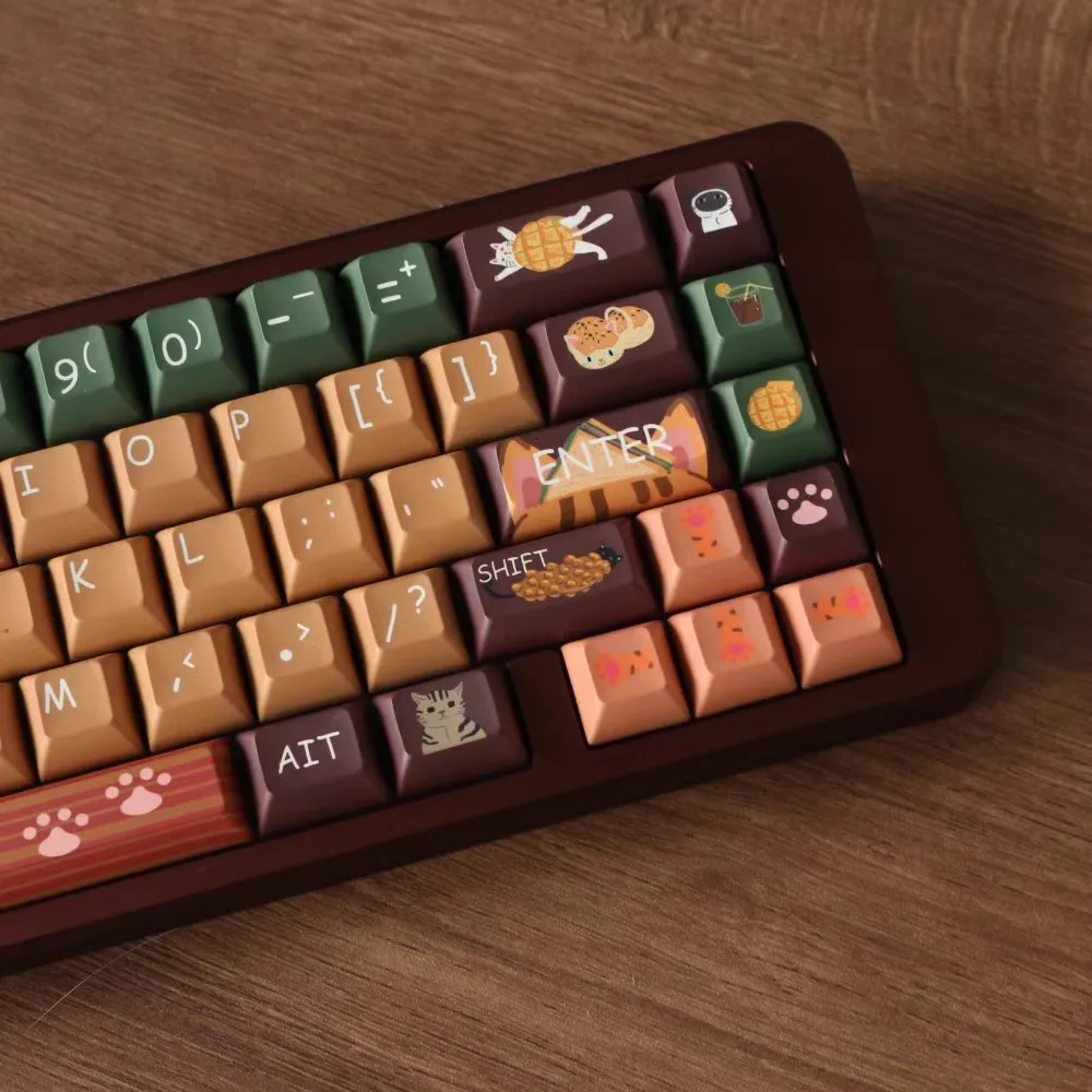 Juego de 140 teclas de gato Emporium, teclas PBT de sublimación de tinte a prueba de luz, teclas de perfil KCA para teclado MX Switch 64 68 96 - imagen 2
