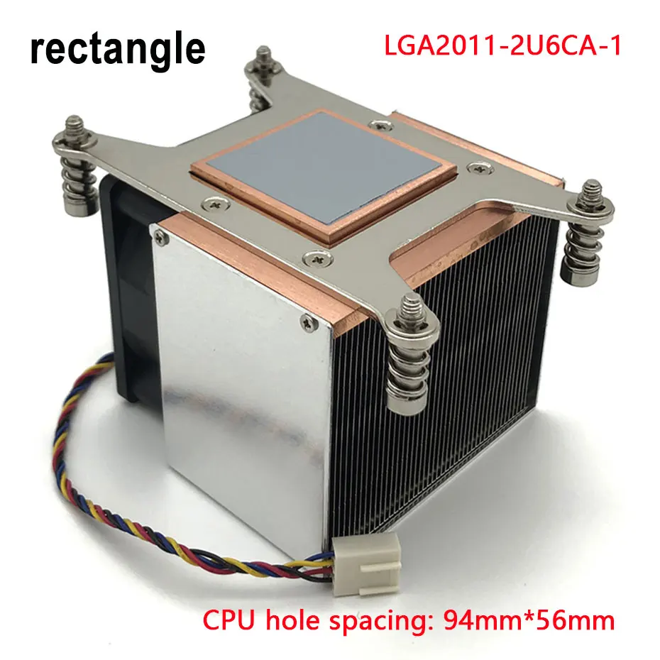 COOLSERVER-enfriador de CPU de servidor 2U6CA, radiador de 4 tubos de calor de alta calidad con 4 pines PWM, ventilador de refrigeración de 6mm para LGA 2011, disipador de calor de CPU - imagen 5