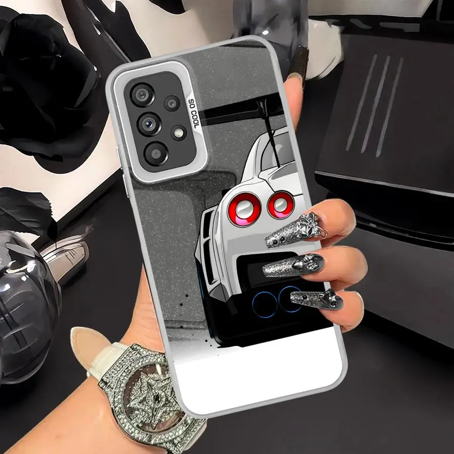 Funda trasera para teléfono Samsung Galaxy A24 A25 A17 A20s A11 A12 A36 A35 A32 A34 A26 A31 A15 A16 A13 A14 A21s A23 coche de dibujos animados - imagen 3