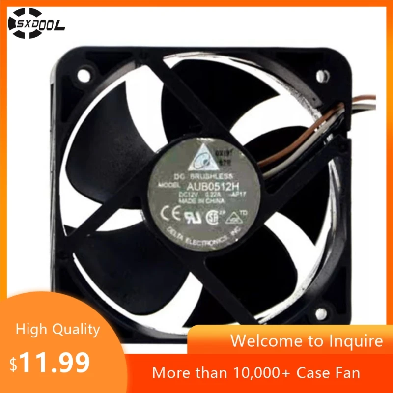 Para DELTA AUB0512H 50x50x25mm DC 12V 0.22A ventilador de refrigeración Industrial con doble rodamiento de bolas para proyectores