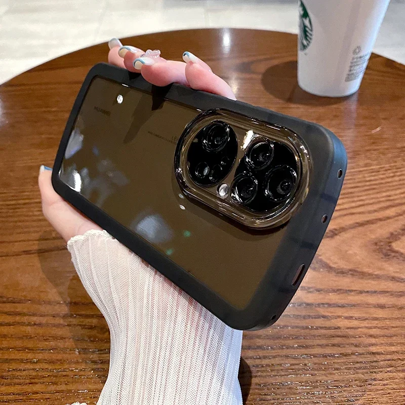 Para Huawei P70 P60 P50 P40 Pro Mate 60 Nova 9 Honor 100 90 Lite 70 funda protectora de cámara mate transparente suave parachoques a prueba de golpes - imagen 3