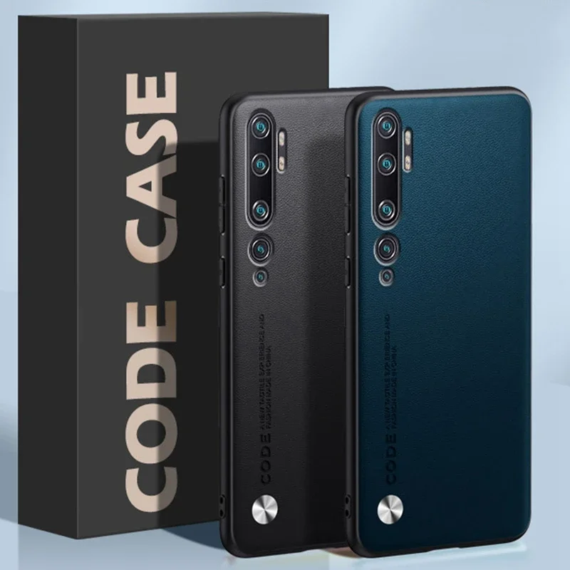 Funda protectora de silicona mate para Xiaomi Mi Note 10 Pro Note10, funda trasera de cuero PU de lujo para Xiaomi Mi CC9 Pro - imagen 3