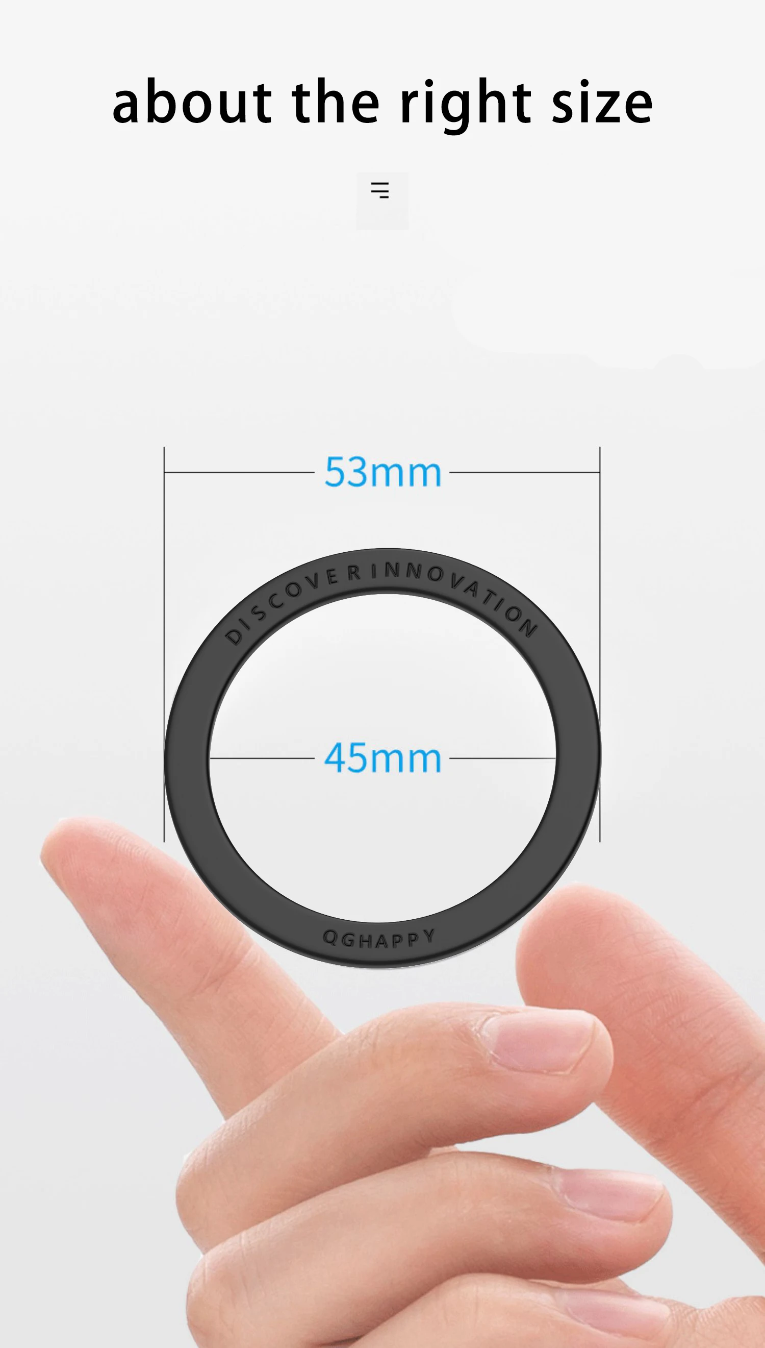 Anillo de Metal magnético autoadhesivo, pegatina de hoja de hierro para Apple IPhone 15 14 13 12 para anillos de carga inalámbricos magnéticos Magsafe - imagen 4