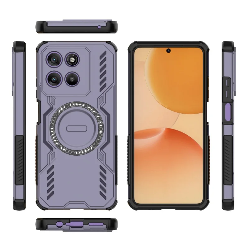 Para Moto G67 funda de alimentación Motorola Moto G67 Power Capas armadura a prueba de golpes adsorción carga inalámbrica Fundas Moto G67 Power - imagen 2
