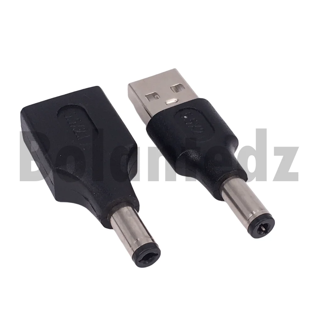 BolantedzUSB A a 5,5*2,1mm conector adaptador de conector CC para enrutador Mini ventilador altavoz DC 5,5x2,1mm macho a USB convertidor de enchufe de alimentación - imagen 2
