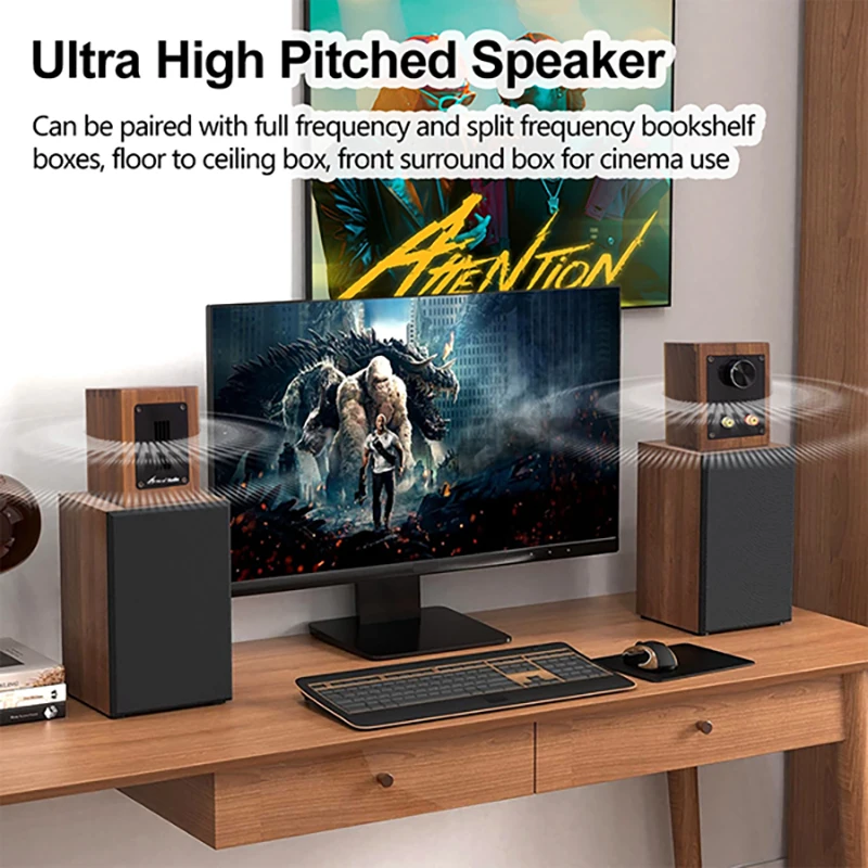 Nueva marca, altavoz Tweeter externo con cinta independiente para fiebre de nogal de 6Ohm, caja de sonido de 30W