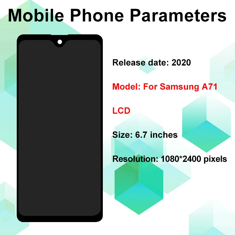 AMOLED para Samsung A71 montaje de digitalizador de pantalla para Samsung Galaxy A71 pantalla SM-A715W SM-A715F/DS pantalla táctil LCD - imagen 2