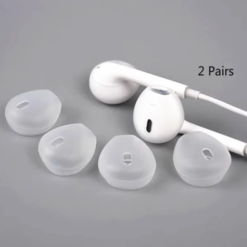 Almohadillas de silicona para los oídos para Iphone 6 6S 7plus, cojines de repuesto antideslizantes, fundas de Gel para los oídos para Iphone 5 5S 4 Uds
