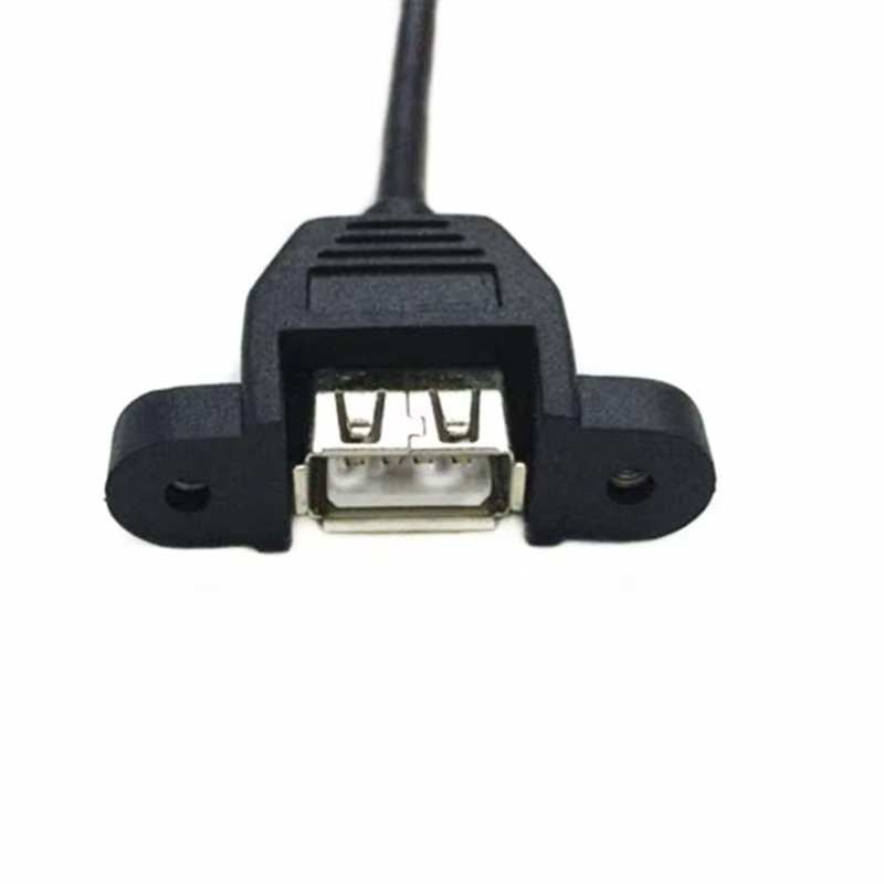 Cable Extensión USB 2.0 Macho-Hembra – Montaje Panel Blindaje Trenzado - imagen 5