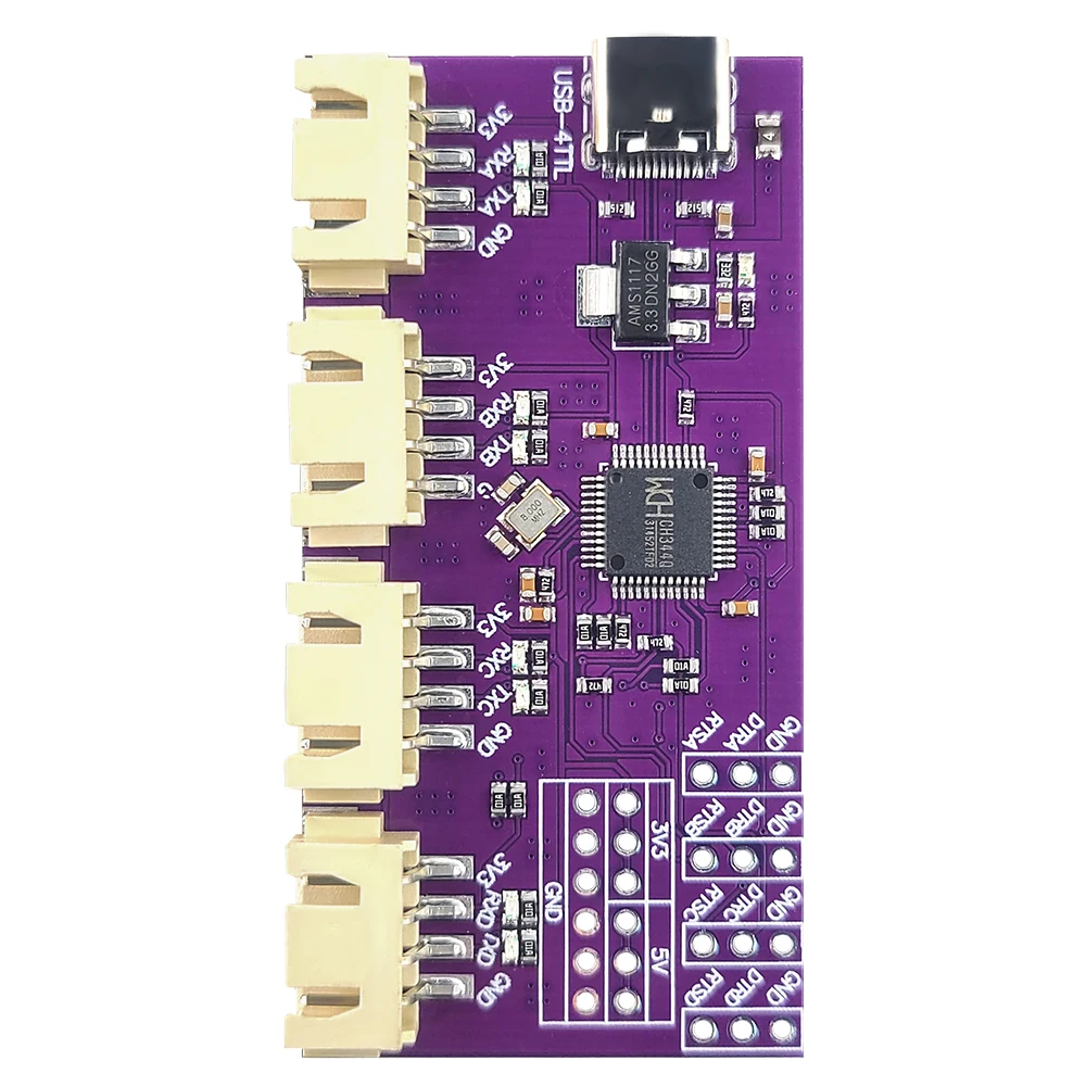 Chip CH344 de alta velocidad USB a módulo de puerto serie TTL de 4 puertos módulo de conversión de comunicación de 6Mbps interfaz tipo C - imagen 2
