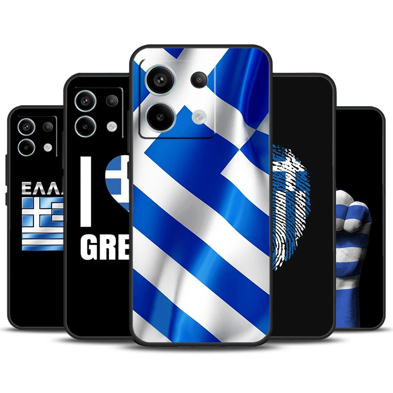 Funda de teléfono con bandera griega para Redmi Note 12, 13 Pro Plus, 9, 10, 11 Pro, 9S, 10S, 11S, 12S, Redmi 10C, 12C, 13C